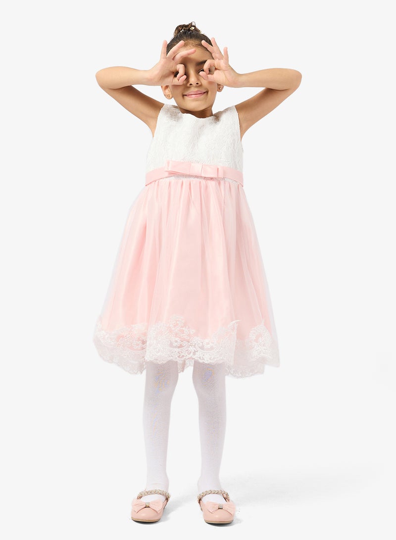 Pinata Occasion Bow Lace Dress - Image 4